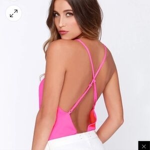 Bright pink bodysuit
